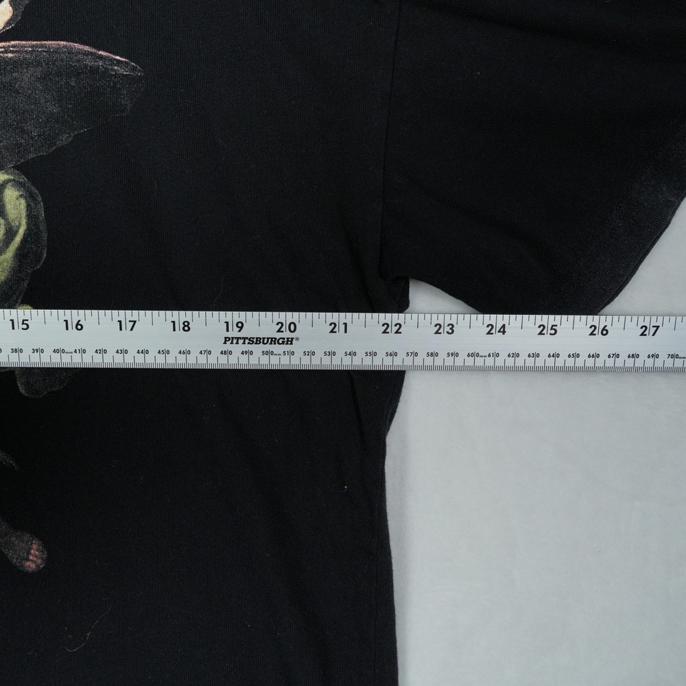 Darc Sport Wolves Saint Michael Graphic T-Shirt Black Raw Hem Medium 25/1000 - Picture 6 of 9